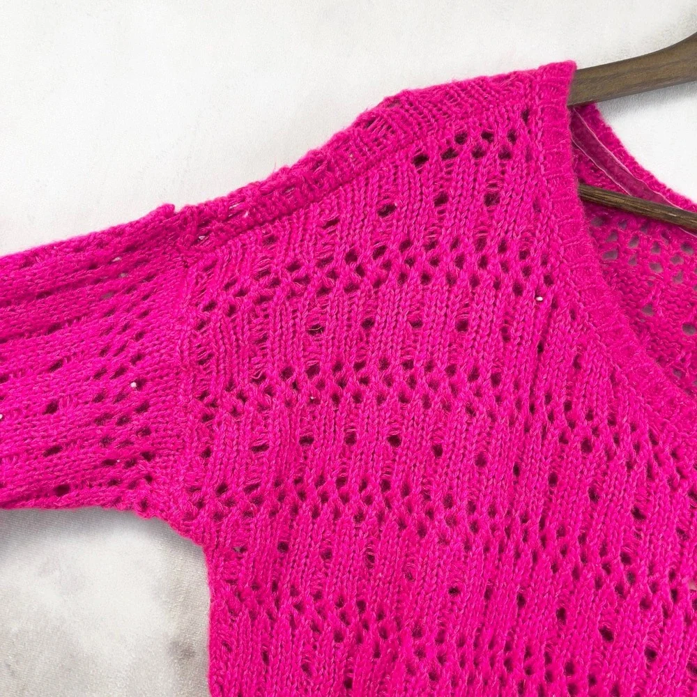 Aeropostale Sweater Womens Large‎ Open Knit Y2k Dopamine Mall Goth Indie Fairy